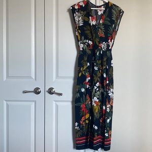 Zara floral jumpsuit with pockets